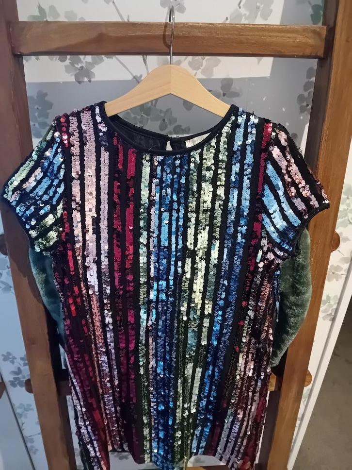 Primark Premium glitterjurk feestjurk 134 pailletten jurk, Kinderen en Baby's, Kinderkleding | Maat 134, Zo goed als nieuw, Meisje