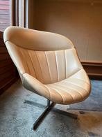 Vintage Rudolf Wolf Swivel stoel crème wit, Huis en Inrichting, Fauteuils, Ophalen, Vintage, 75 tot 100 cm, Leer