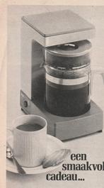 Retro reclame 1968 Philips koffiezetter filterkoffie, Verzenden, Overige typen