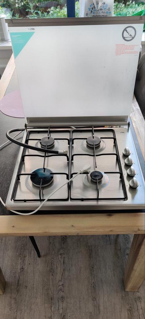 Etna gaskookplaat met glasplaat + Gasslang + Koppeling, Witgoed en Apparatuur, Kookplaten, Zo goed als nieuw, Vrijstaand, Gas