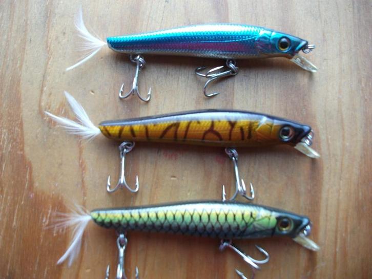 3 stuks kunstaas pluggen / roofvis pluggen / baars pluggen, Watersport en Boten, Hengelsport | Roofvissen, Nieuw, Overige typen