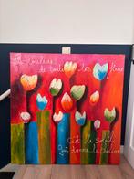 Canvas Schilderij Tulpen 100x100cm Cobra Art Compagnie P145, Ophalen of Verzenden
