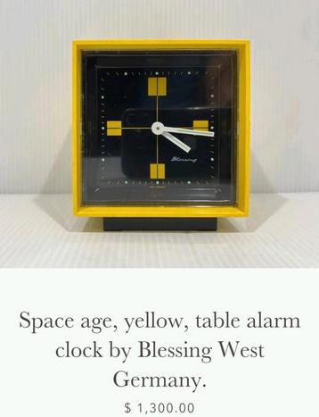 Blessing Wekker Space Age zeldzame klok beschikbaar voor biedingen