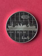 Malta 5 Liri 1986 Prooflike 0,925 zilver 20.00 grams, Ophalen of Verzenden, Overige landen, Zilver
