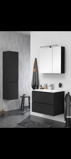 Badkamermeubel + spiegelkast (zwart) LOFT, Huis en Inrichting, Badkamer | Badkamermeubels, Minder dan 100 cm, 25 tot 50 cm, Ophalen of Verzenden