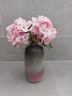 Vaas met 3 roze hortensia takken, Overige materialen, Overige kleuren, Nieuw, Ophalen of Verzenden