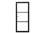 Staal look deur | industriële binnendeur  | helder glas