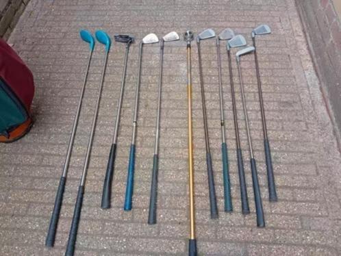 11 golfsticks golf tas golftas golfen golfclubs - boek, Sport en Fitness, Golf, Gebruikt, Tas, Overige merken, Ophalen