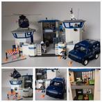 Playmobil grote set: politiebureau, helikopter, bus, etc., Kinderen en Baby's, Speelgoed | Playmobil, Ophalen of Verzenden