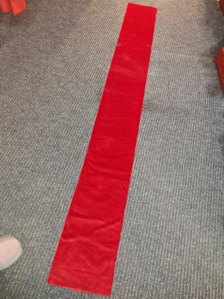 rode velour stof, Ophalen of Verzenden, Katoen, Minder dan 30 cm, Rood