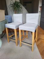 2 Ikea Bergmund barkrukken, Huis en Inrichting, Barkrukken, Ophalen, Gebruikt, 60 tot 90 cm, Hout