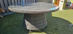 Tuintafel wicker Natural grey, 6 personen, ronde tafel, Tuin en Terras, Tuintafels, Ophalen, Zo goed als nieuw, Rond, Wicker