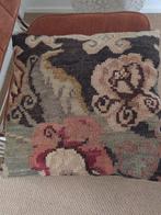 Mooi sierkussen bruin zwart bloemen, Huis en Inrichting, Woonaccessoires | Kussens, Ophalen of Verzenden, Zo goed als nieuw, Bruin