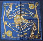 Blauw Gouden Zijden Neckerchief Sjaal teugels zadel - Nieuw, Kleding | Dames, Mutsen, Sjaals en Handschoenen, Maat 46/48 (XL) of groter