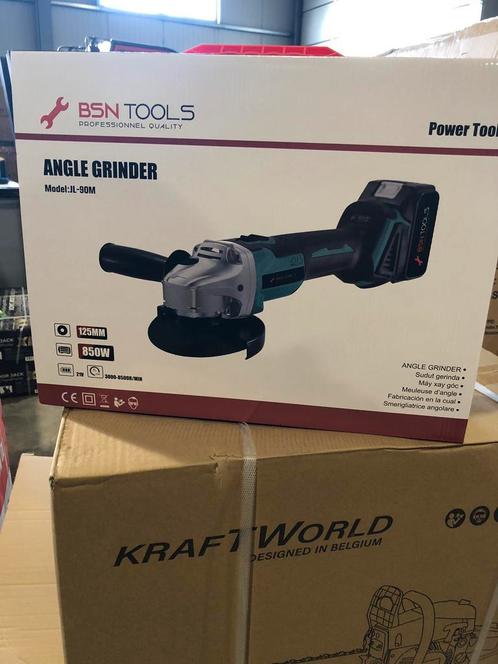 Accu slijptol met lader en accu’s, Doe-het-zelf en Verbouw, Gereedschap | Slijpmachines, Nieuw, Haakse handslijpmachine, Minder dan 700 watt