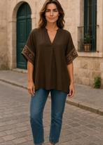 Nieuw Boho Bruin Top, Verzenden, Nieuw, Maat 38/40 (M), Bruin