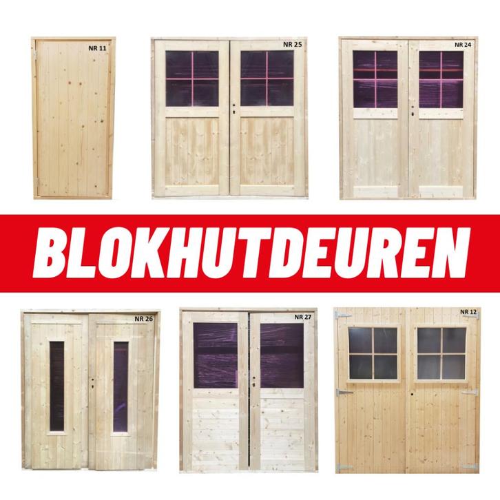 Blokhutdeur | tuinhuisdeur | deur | blokhut deur | tuinhuis, Tuin en Terras, Tuinhuizen, Nieuw, Blokhut, Hout, 250 tot 500 cm