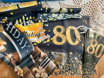 Versiering slingers 80 jarige feest verjaaardag beschikbaar voor biedingen