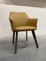 Nieuw Leolux Mara stoel Ceras leer Argile Design hout, Leolux, Bruin, Nieuw, Ophalen of Verzenden