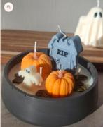 Griezelavond Kaars - Handgemaakte Halloween Decoratie, Overige materialen, Verzenden, Nieuw, Kaars