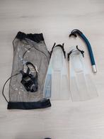 Snorkelset maat 33-36 snorkelen flippers, Ophalen of Verzenden, Zo goed als nieuw, Snorkelset