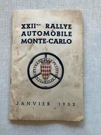 XXIIe Rallye Automobile Monte-Carlo 1952, Ophalen of Verzenden, Gelezen, Algemeen