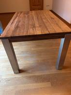 Mooie eettafel 140x90 met RVS poten - 4 tot 6 personen, Huis en Inrichting, Ophalen, Gebruikt, 100 tot 150 cm, 50 tot 100 cm