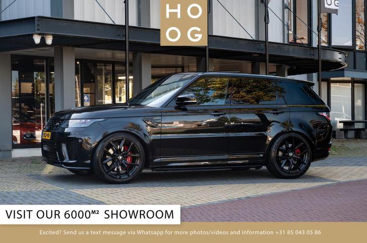 Land Rover Range Rover Sport P575 SVR (bj 2020, automaat), Auto's, Land Rover, Bedrijf, Te koop, Lederen bekleding, Range Rover (sport)