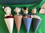 4 Kerst-kiekeboe-popjes met poppenkastje(hout), Ophalen of Verzenden, Nieuw
