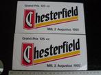 2x sticker chesterfield logo grand prix 125cc mill 1992 gp, Verzamelen, Sport, Ophalen of Verzenden, Zo goed als nieuw