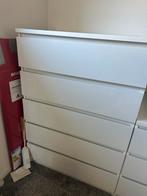 Witte Ladekast Hoogglans - Zo Goed Als Nieuw, Ophalen, Kunststof, 5 laden of meer, 100 tot 150 cm