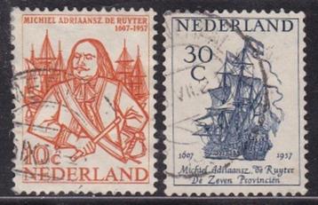 3906 - Nederland nvph 693/694 gestempeld , De Ruyter-zegels beschikbaar voor biedingen