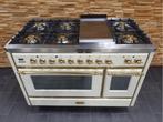 Luxe Boretti Majestic Fornuis 121cm crème + messing frytop, Niet ingevuld, 60 cm of meer, Niet ingevuld, Ophalen of Verzenden