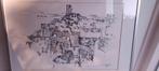 Tekening Cucuron (Vaucluse) door J. Valk, Antiek en Kunst, Ophalen