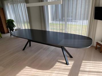 Granieten Tafel  – mat zwart | 300x100 cm | Deens ovaal beschikbaar voor biedingen