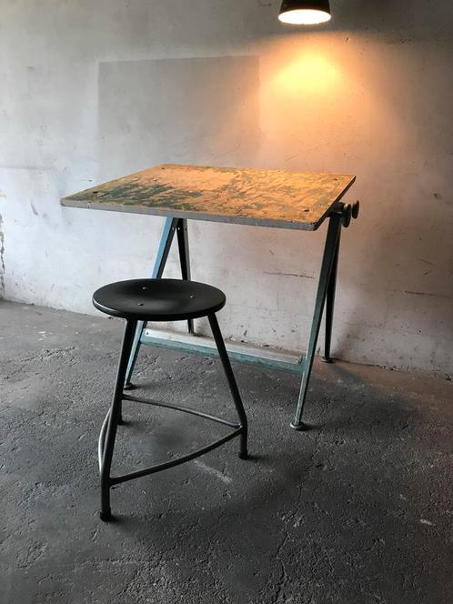 Vintage Friso Kramer tekentafel  Rotterdam Amsterdam België, Doe-het-zelf en Verbouw, Tekentafels, Zo goed als nieuw, Ophalen of Verzenden