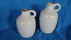 2 Grijs Beige Kruiken, Gebruikt, Overige kleuren, Aardewerk of Porselein, Ophalen of Verzenden