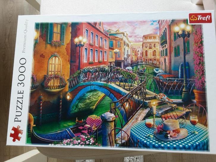 Puzzel 3000 stukjes 'Trefl' Evening in Venice, Hobby en Vrije tijd, Denksport en Puzzels, Zo goed als nieuw, Legpuzzel, Meer dan 1500 stukjes