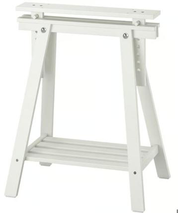 3 witte schragen van IKEA (1x gebruikt) beschikbaar voor biedingen