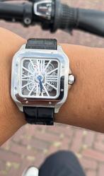 Cartier santos skeleton, Sieraden, Tassen en Uiterlijk, Horloges | Heren, Ophalen of Verzenden, Zo goed als nieuw, Staal, Overige merken