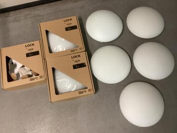 7 Plafondlampen - wit, Modern & Plat beschikbaar voor biedingen
