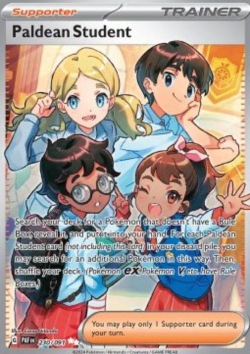 Paldean Student #230 - PAF -Paldean Fates, Hobby en Vrije tijd, Verzamelkaartspellen | Pokémon, Nieuw, Losse kaart, Verzenden