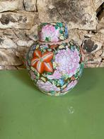 Grote oude gemberpot handgeschilderd, Antiek en Kunst, Ophalen of Verzenden