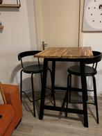 Hoge eettafel met 2 stoelen, Ophalen, 100 tot 150 cm, Tot twee personen, 50 tot 100 cm