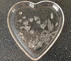 Walther Glas schaal hartvorm met botanische afbeelding, Ophalen of Verzenden, Zo goed als nieuw, Rond, Glas