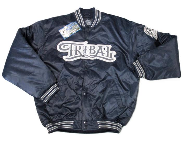 Tribal classic satin vintage bomber jacket navy blue medium, Kleding | Heren, Jassen | Winter, Nieuw, Maat 48/50 (M), Blauw, Ophalen of Verzenden