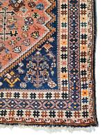 Handgeknoopt Perzisch wol Shiraz tapijt nomad 110x155cm, Crème, Gebruikt, 100 tot 150 cm, Onbekend