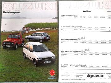 Suzuki automodellenreeks, brochure ca. 1987 beschikbaar voor biedingen
