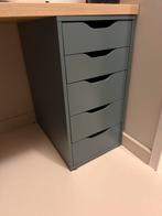 2x IKEA Alex Ladeblok Grijs-turkoois 36x70 cm, Ophalen, Minder dan 50 cm, 5 laden of meer, Zo goed als nieuw