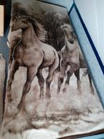 1persoons dralon deken met paarden afbeelding., Ophalen of Verzenden, Zo goed als nieuw